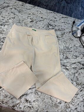 Lilly Pulitzer Cream Cropped Ankle Pants